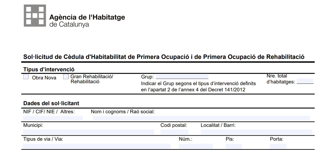 cedula habitabilidad cataluna